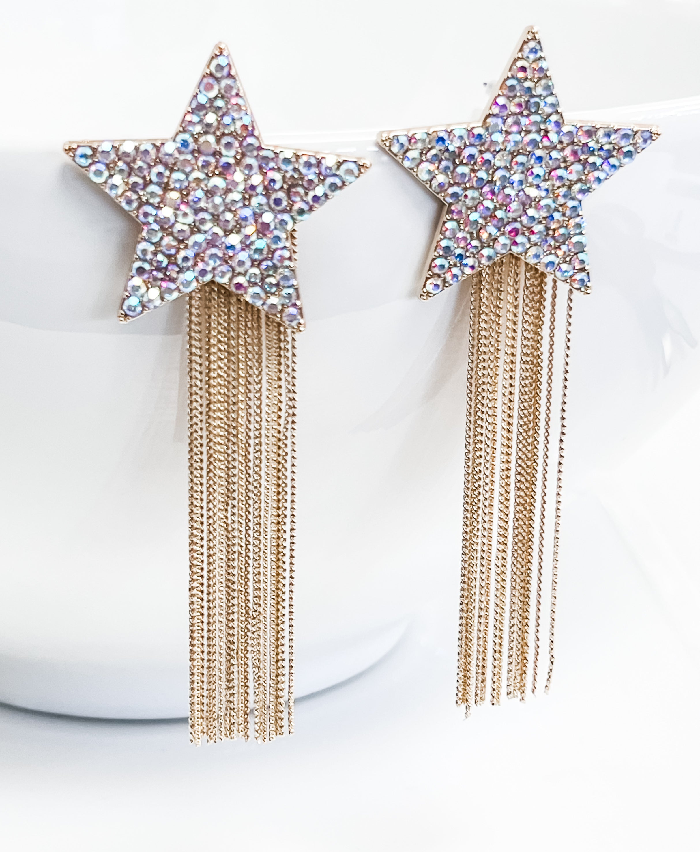 Kenna - Star Tassel Earrings (Gold)
