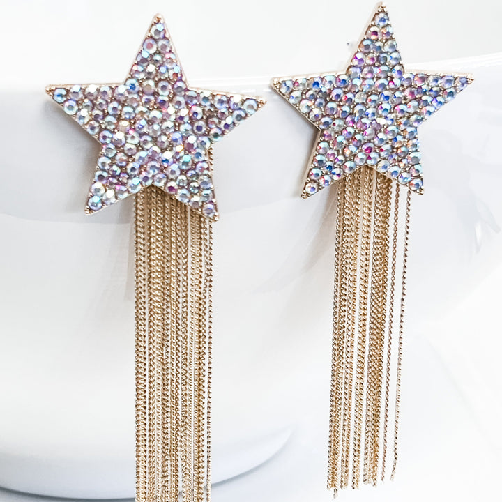 Kenna - Star Tassel Earrings (Gold)