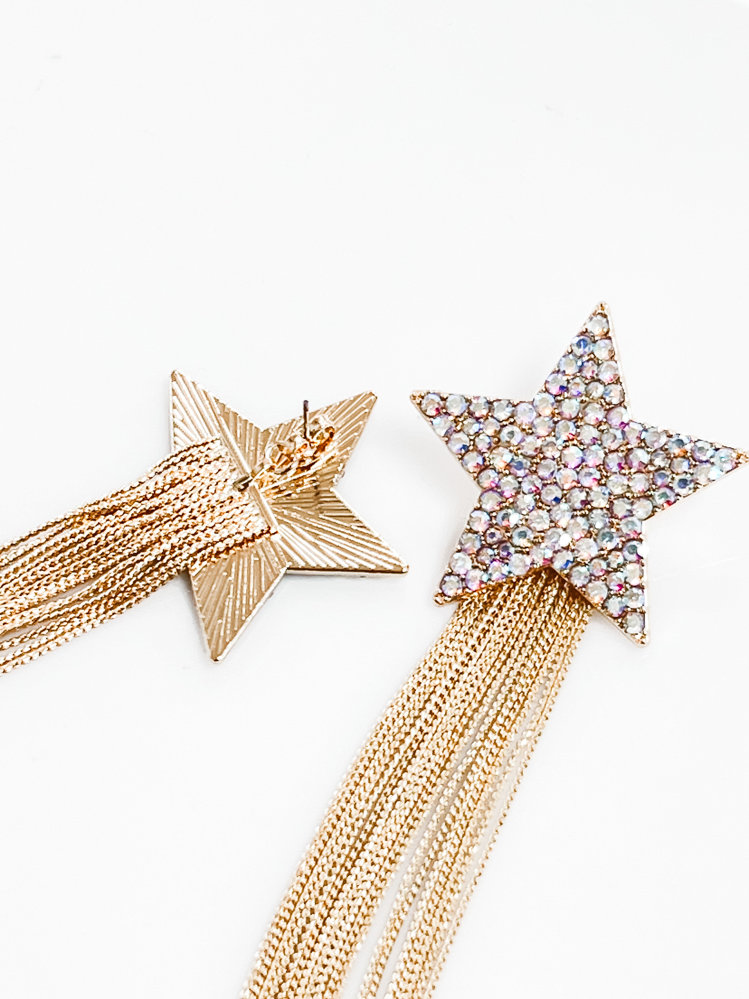 Kenna - Star Tassel Earrings (Gold)