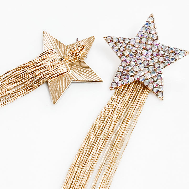 Kenna - Star Tassel Earrings (Gold)