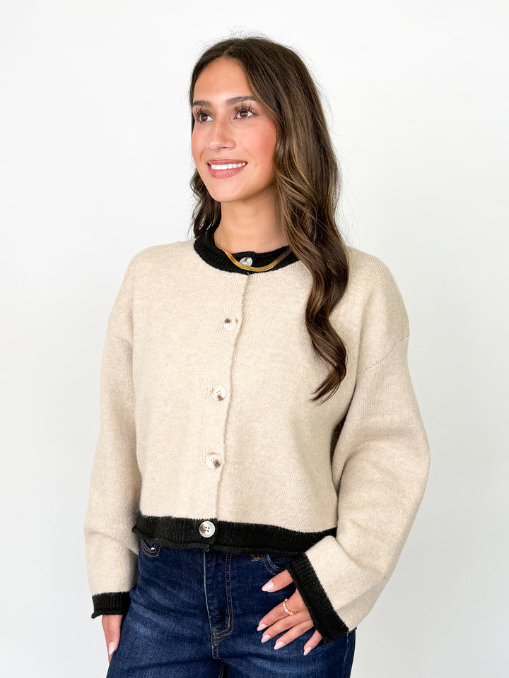 Laurie - Taupe Cardigan