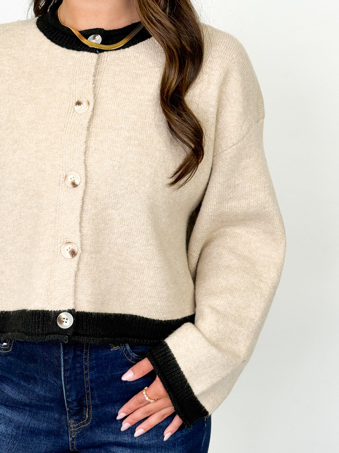 Laurie - Taupe Cardigan