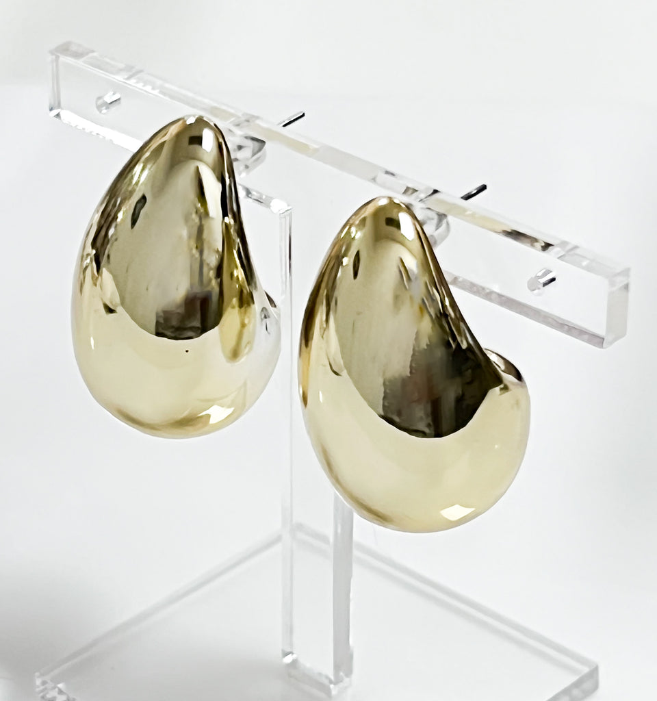 Lora - Chunky Teardrop Earrings (Gold)