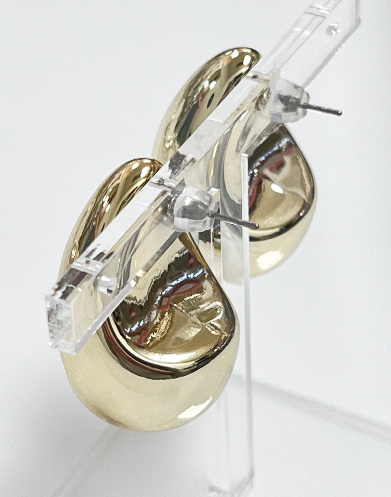 Lora - Chunky Teardrop Earrings (Gold)