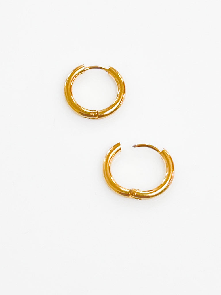 Alycia - Gold Huggie Earrings