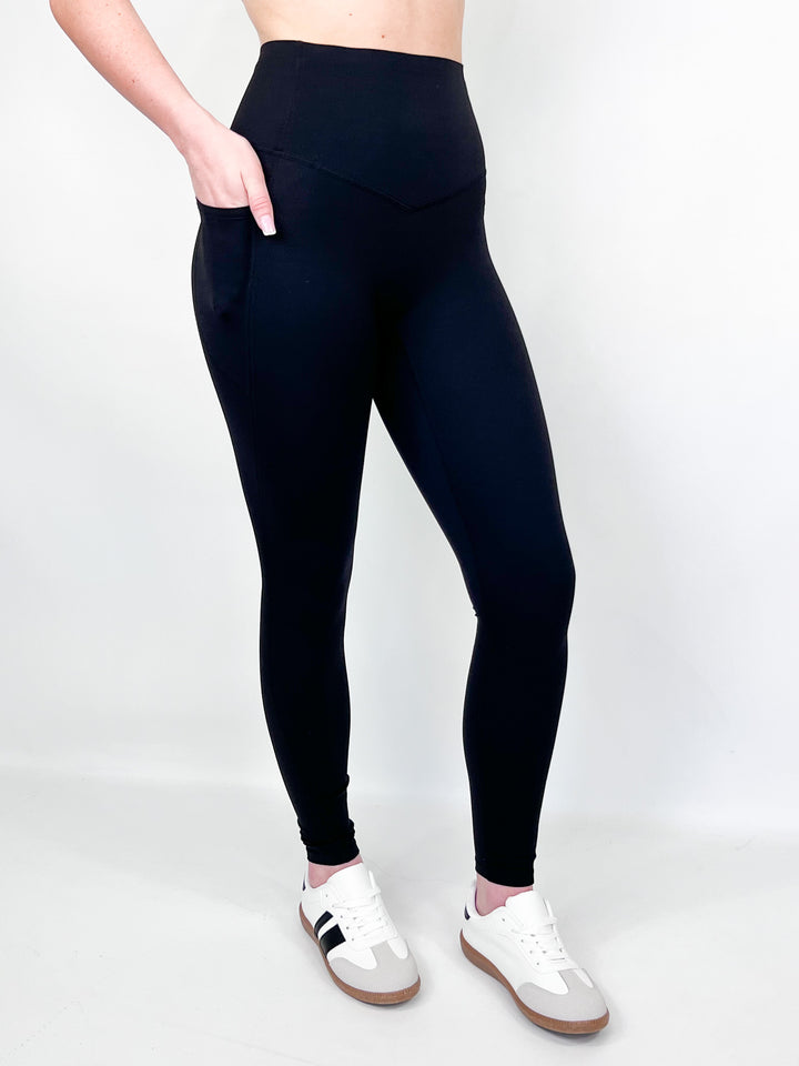 Halara - SoCinched High Waisted Tummy Control Leggings (Black)