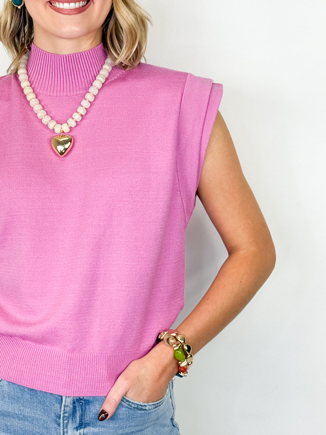 Vivian - Double Cap Sleeve Sweater (Lilac)