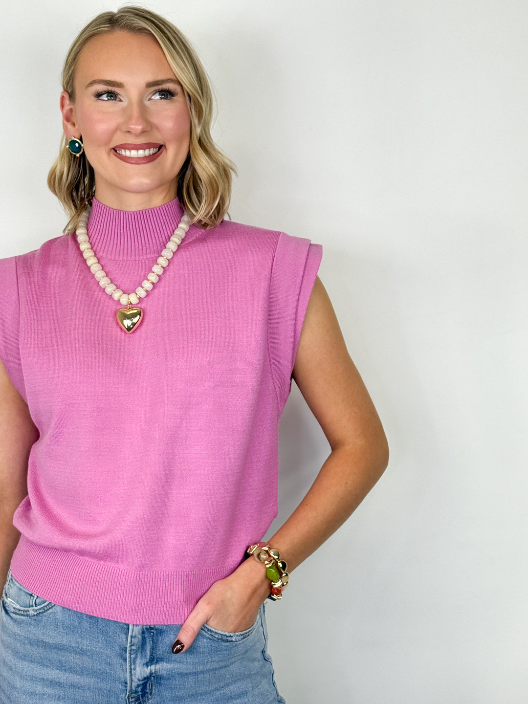 Vivian - Double Cap Sleeve Sweater (Lilac)