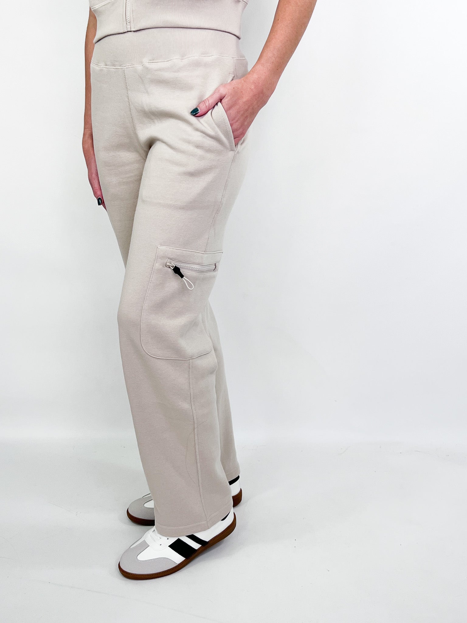 Logan - Hooded Vest & Jogger Set (Taupe)