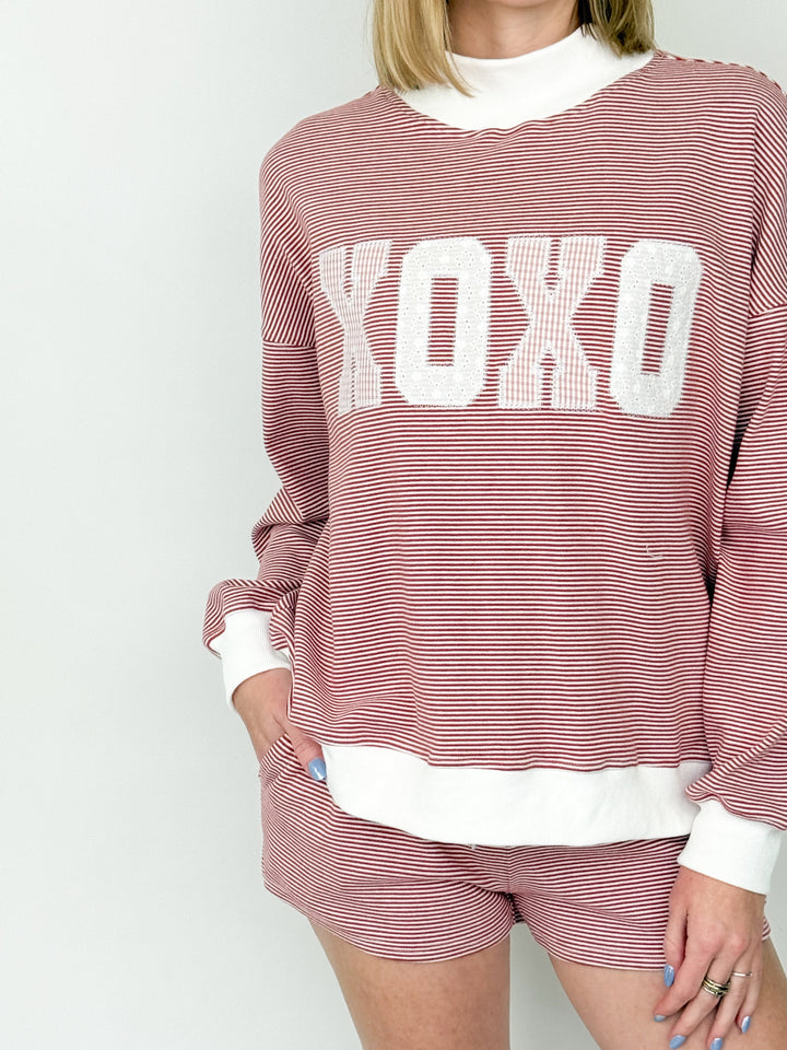 XOXO Striped Outfit Set
