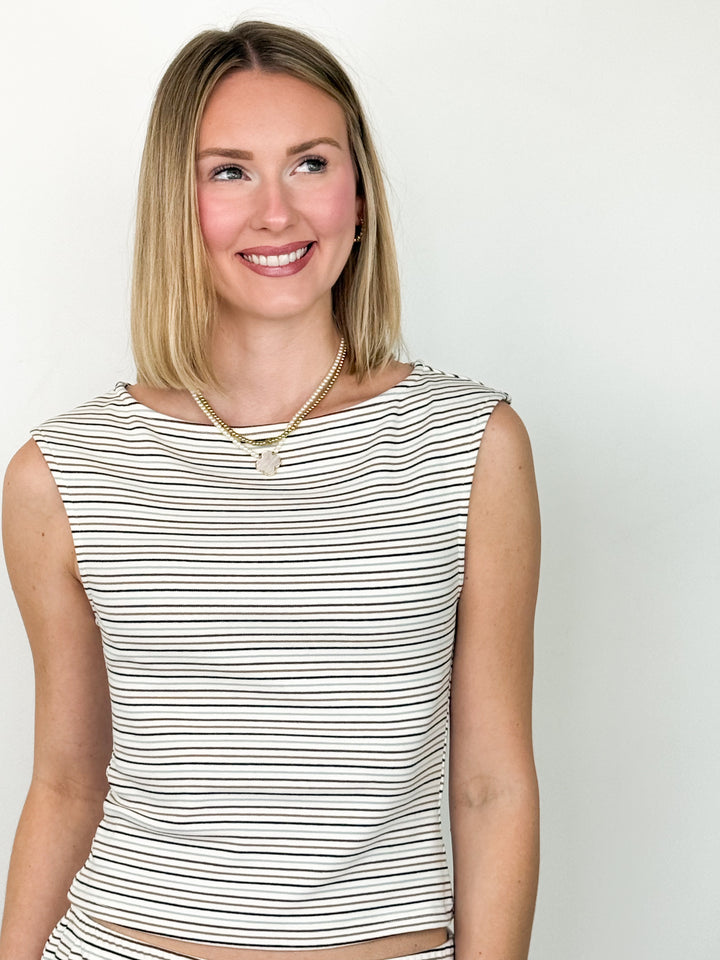 Regina - Striped Knit Outfit Set