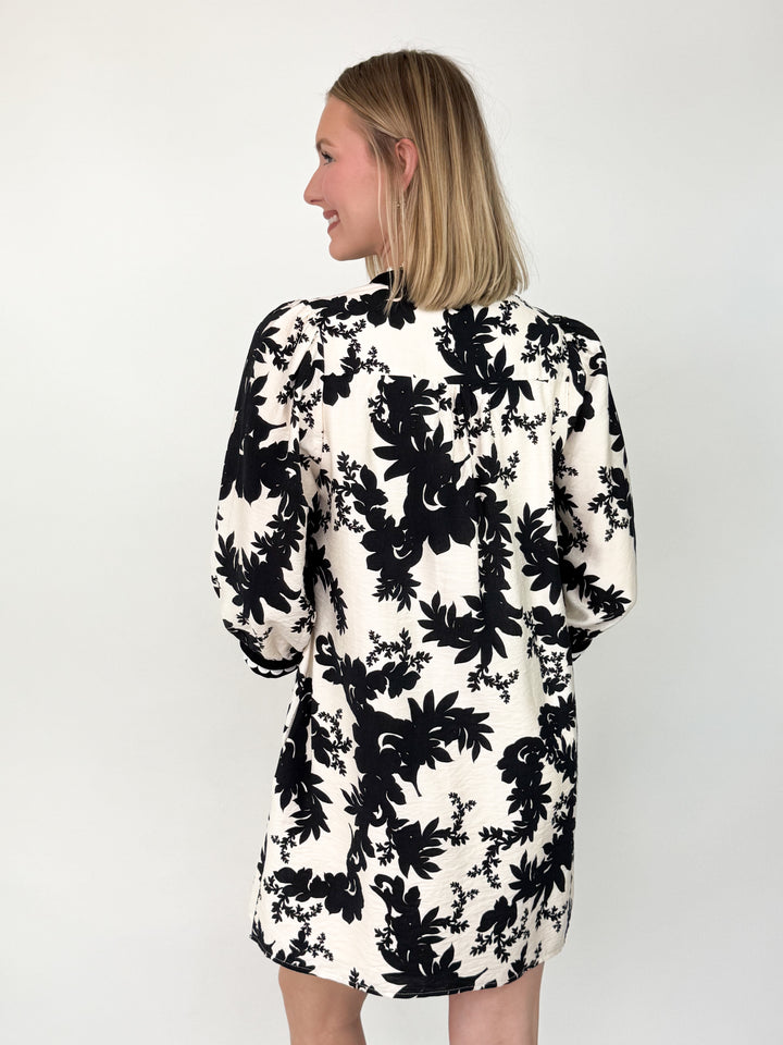 Sophia - Black Floral Dress