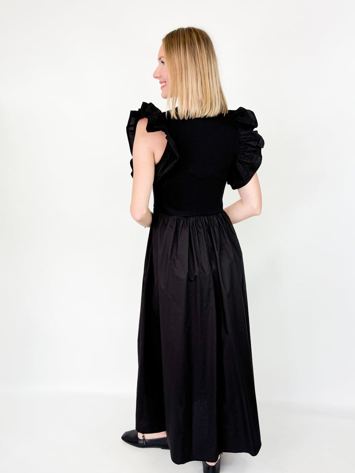 Kate - Midi Black Dress