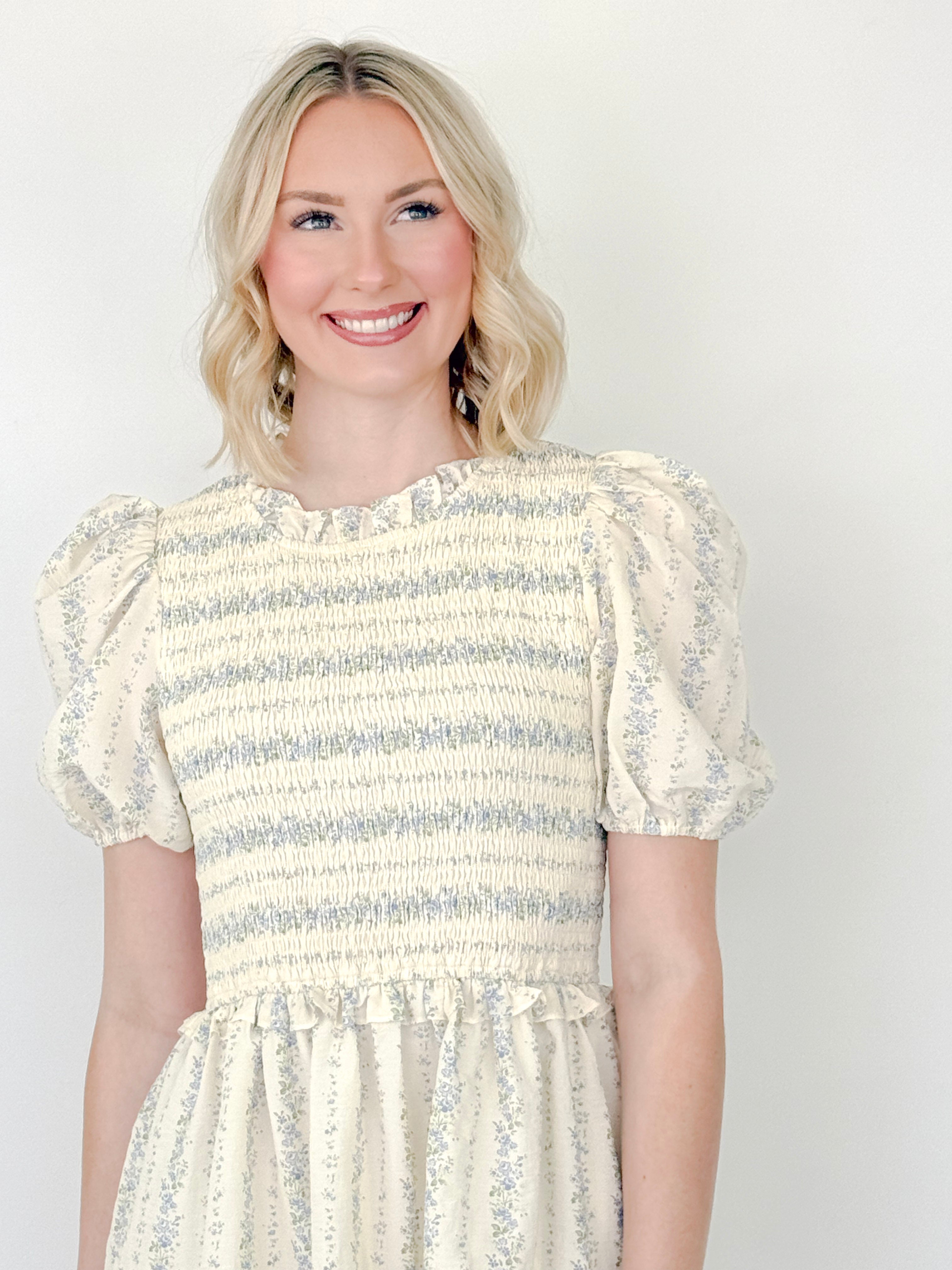 Sheila - Floral Smocked Dress