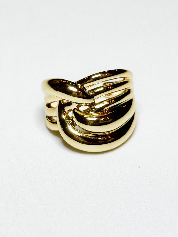 Shay - Adjustable Bold Gold Ring