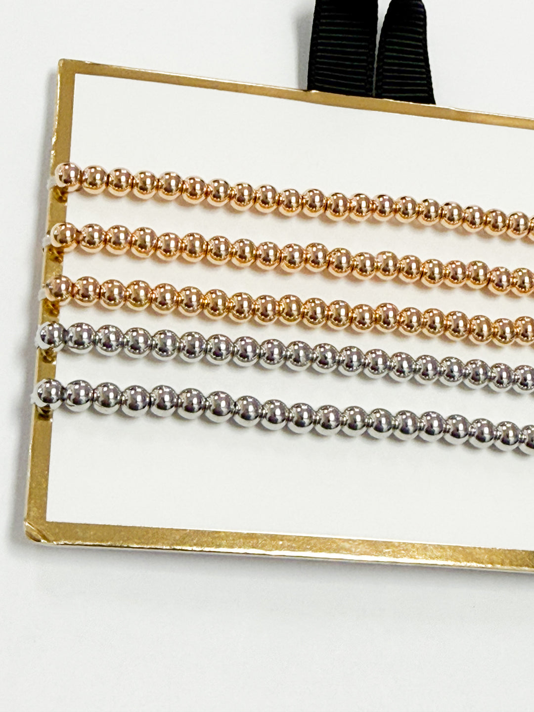 Luna - Gold + Silver Beaded Bracelet Set