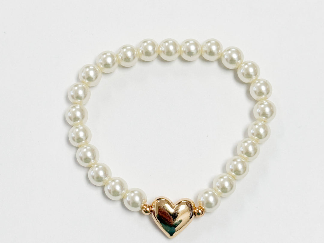 Martha - Pearl Heart Bracelet