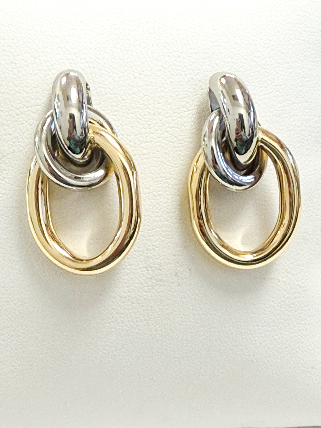 Darby - Two Toned Interlocked Earrings
