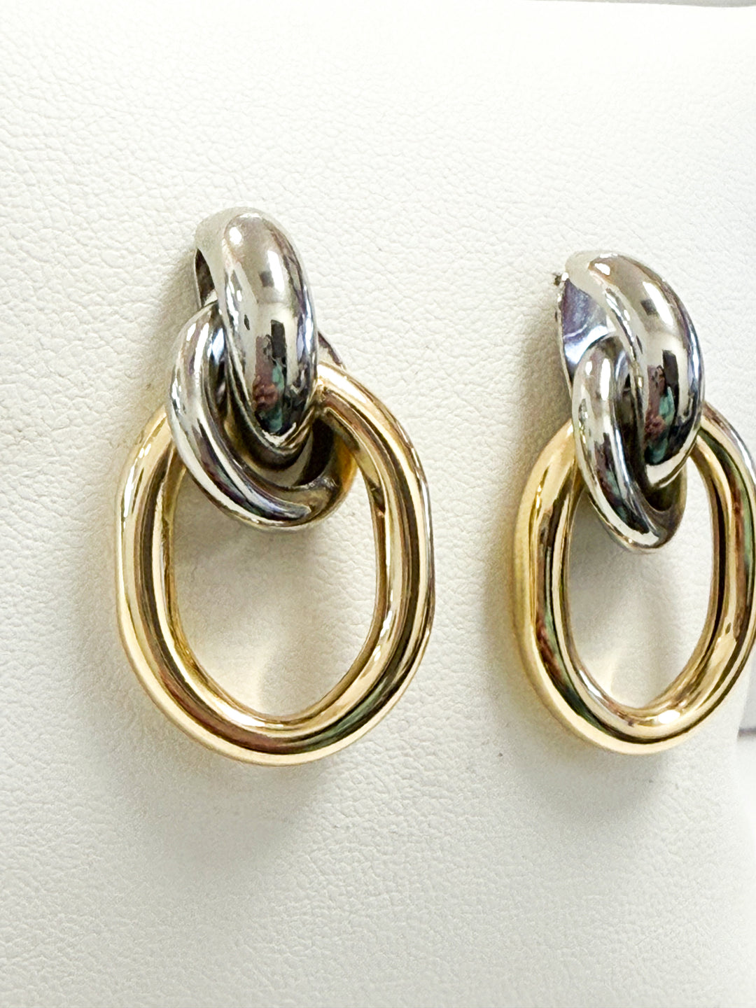 Darby - Two Toned Interlocked Earrings