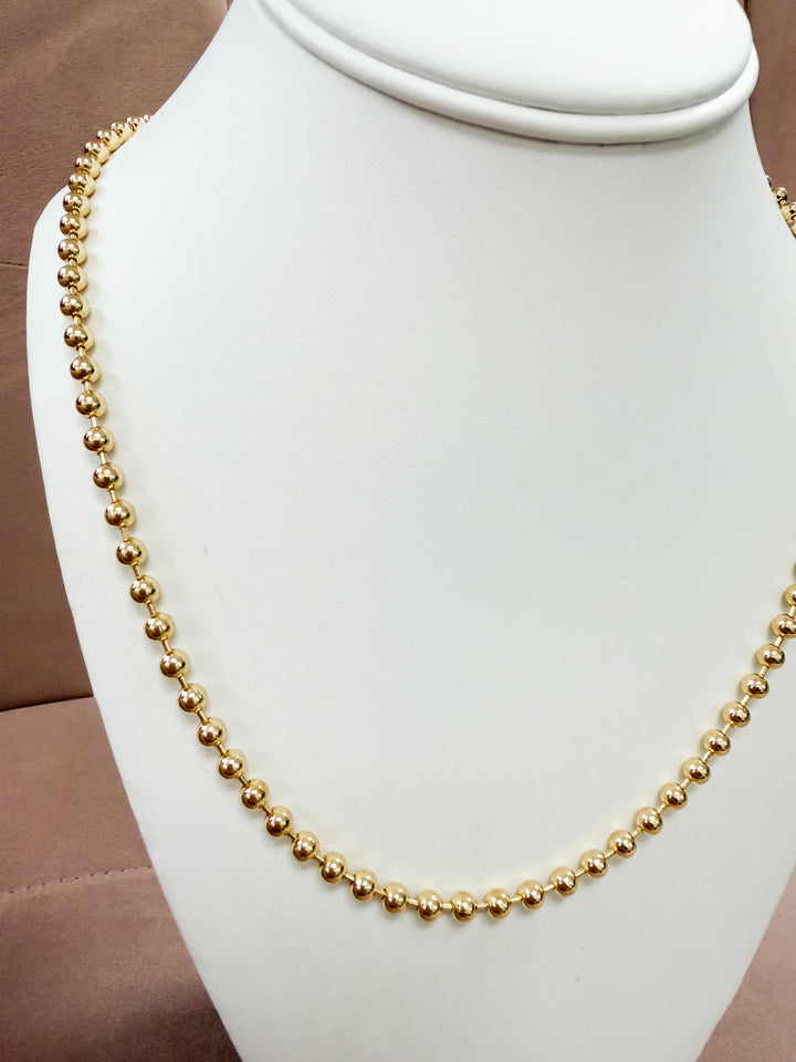 Eliana - Gold Beaded Necklace