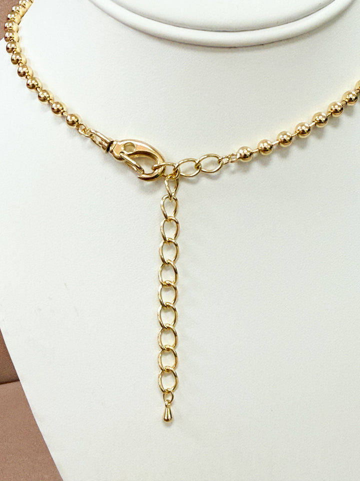 Eliana - Gold Beaded Necklace