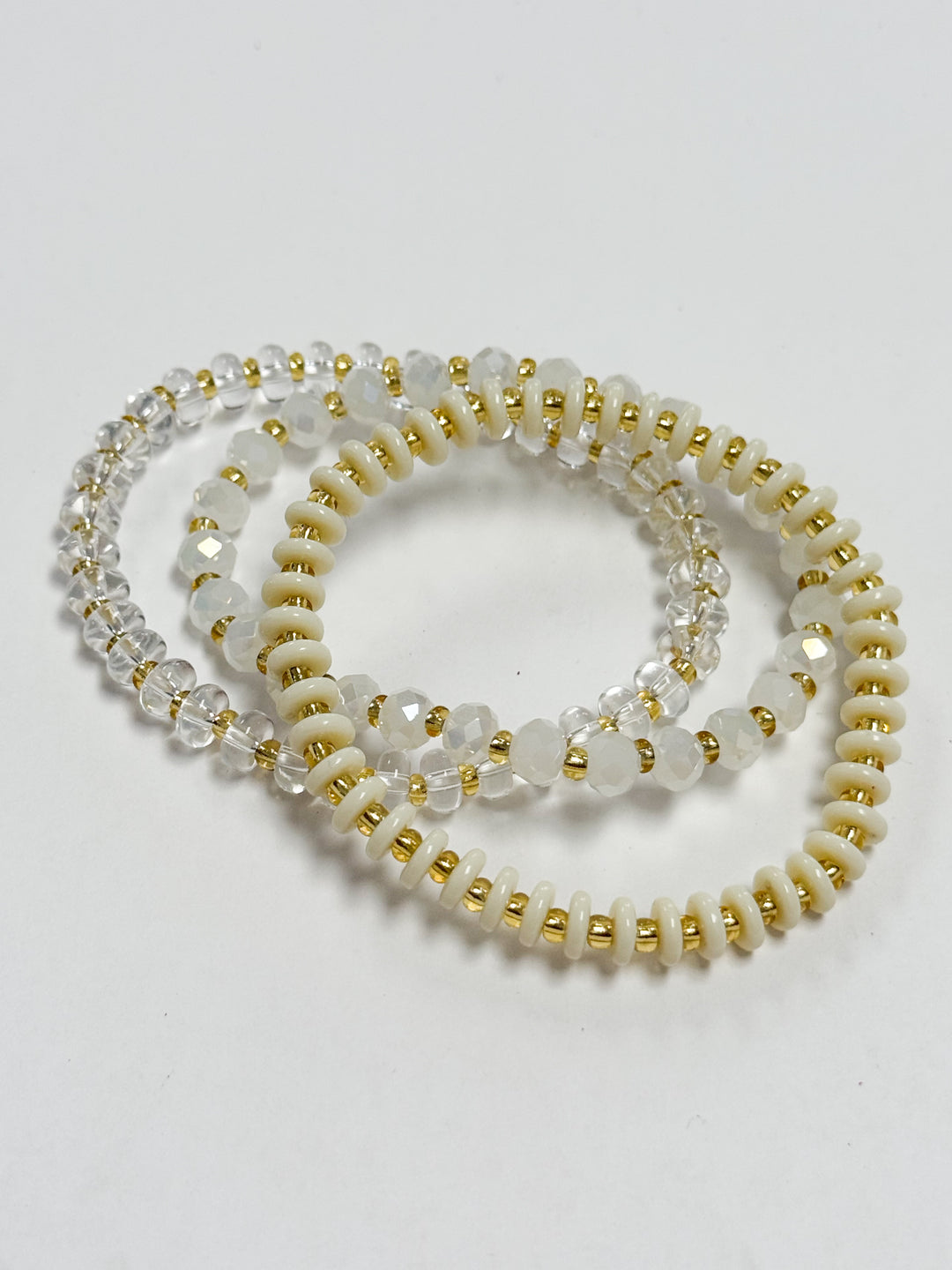 Briar - White Beaded Bracelet Set of 3