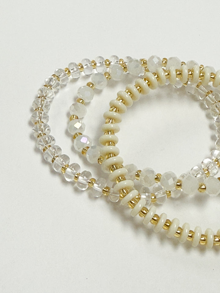 Briar - White Beaded Bracelet Set of 3