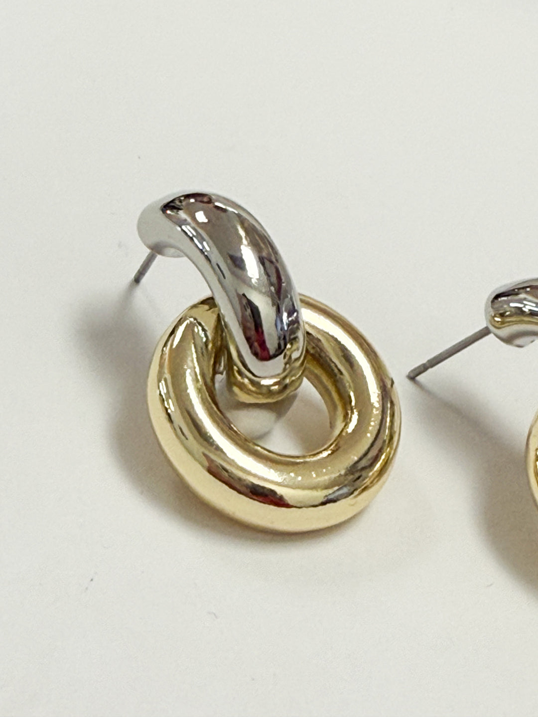 Lennon - Two Toned Door Knocker Earrings