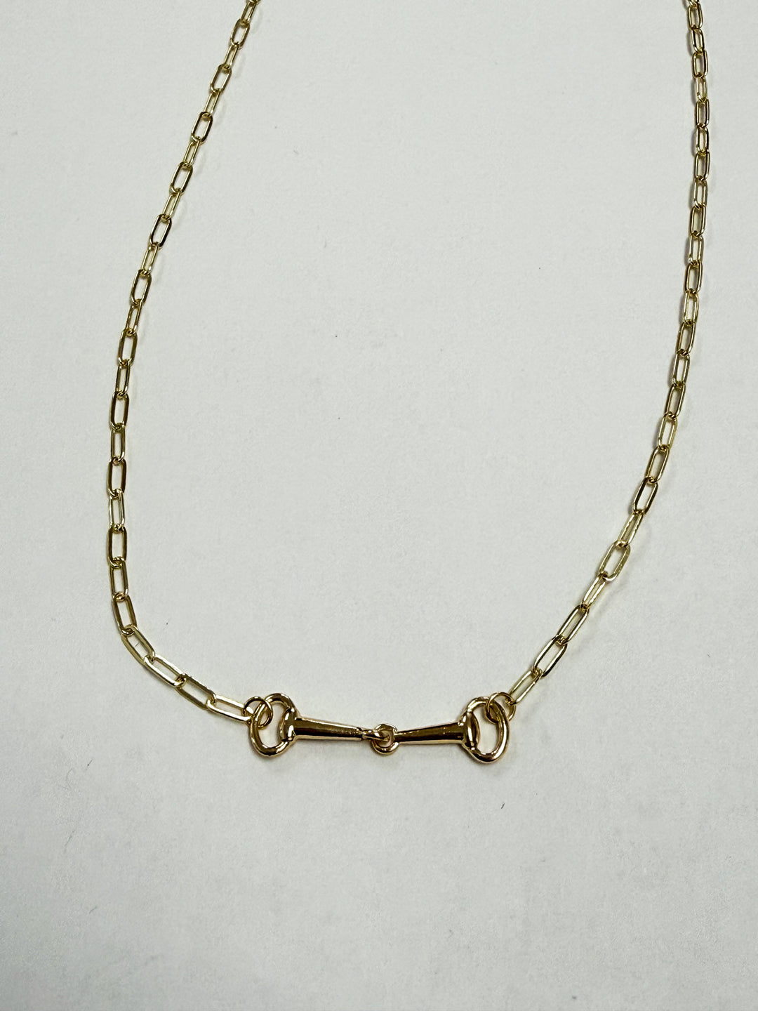 Lainey - Gold Chain Horse-Bit Necklace
