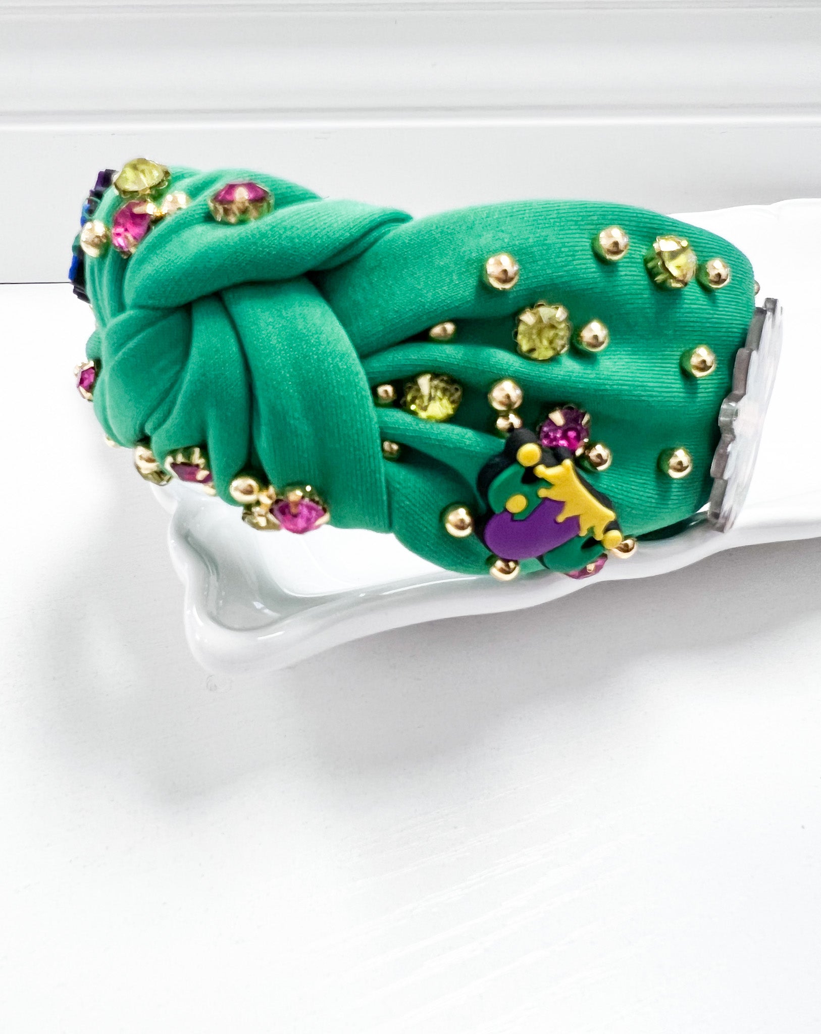 Emersyn - Mardi Gras Rhinestone Headband (Green)