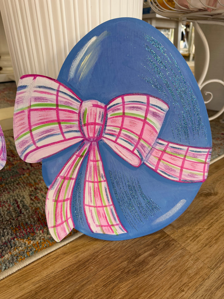 The Round Top Collection - Eggs With Plaid Bows
