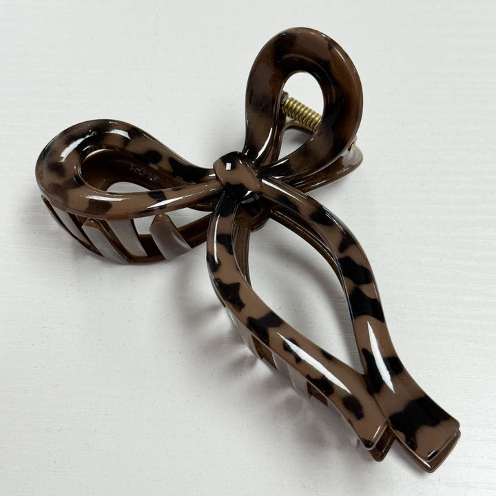 Harper - 5" Tortoise Bow Claw Clip