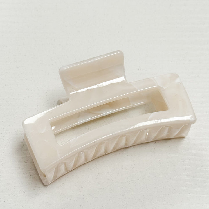 Lisa - 4" Marble Rectangle Claw Clip