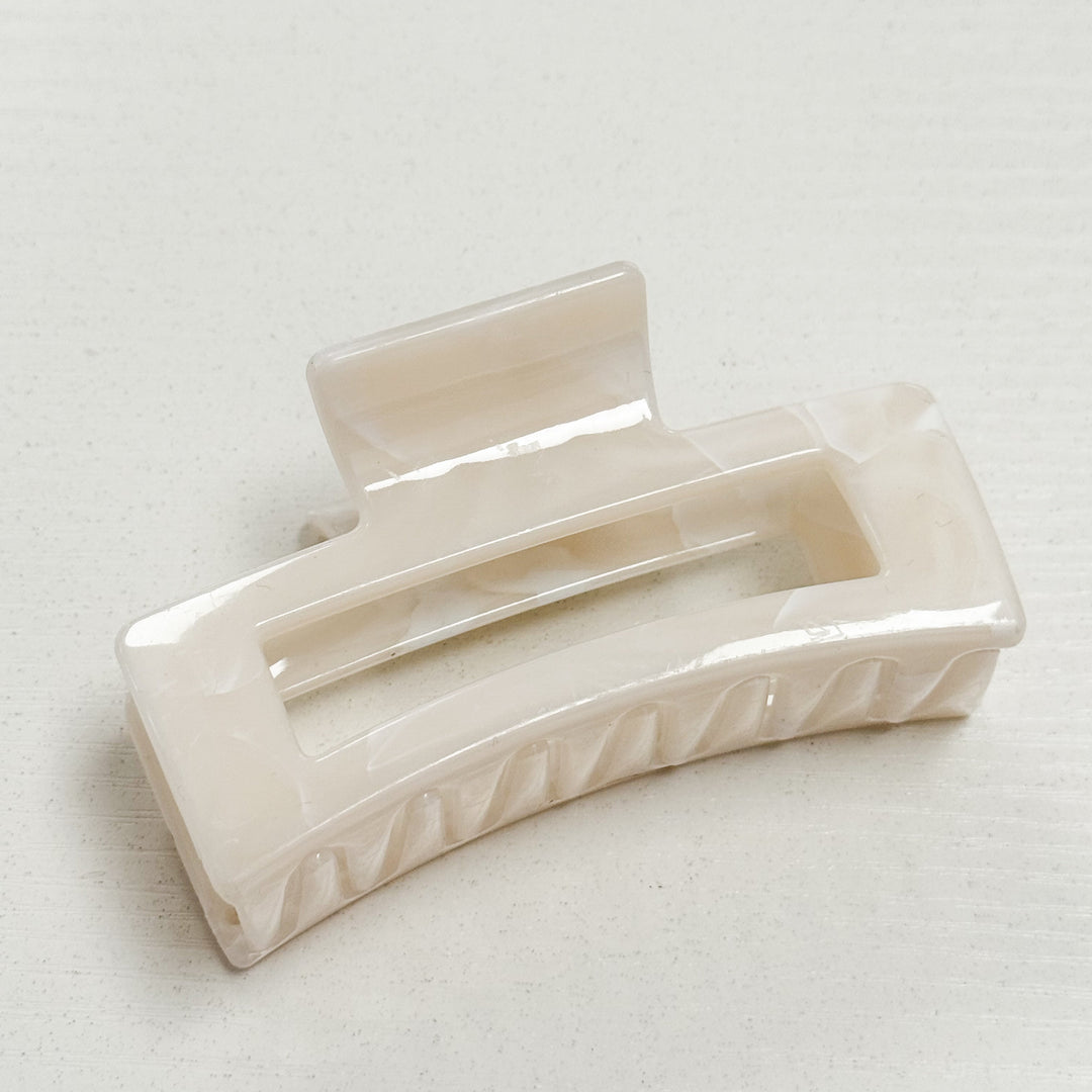 Carley - 3" Marble Rectangle Claw Clip