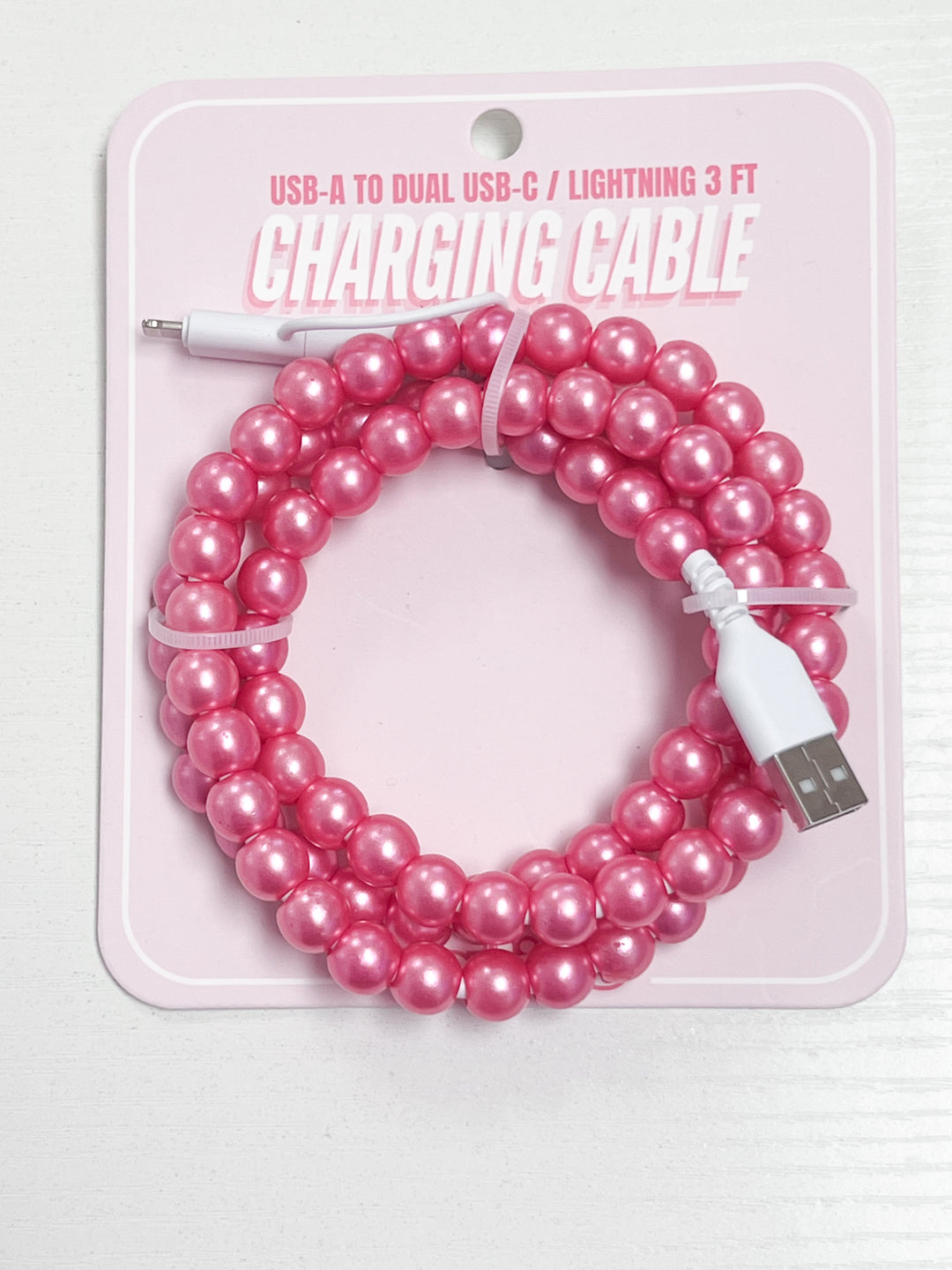 Phone Charging Cable - Pink Pearl