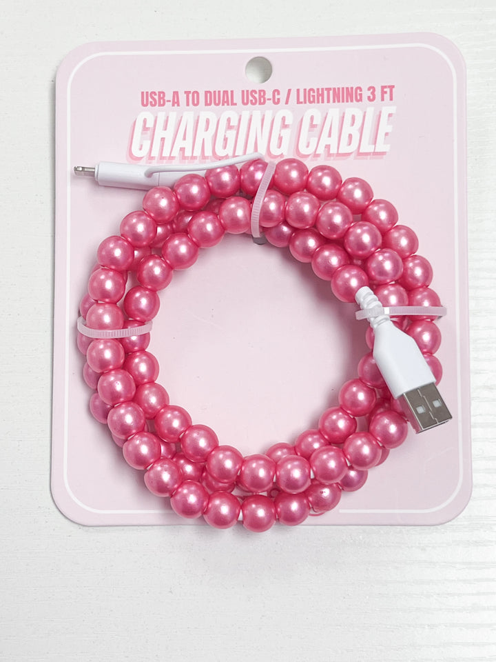 Phone Charging Cable - Pink Pearl