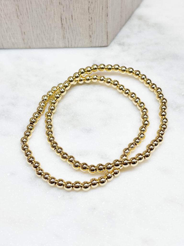 Jamie - Beaded Bracelet Set (Gold)