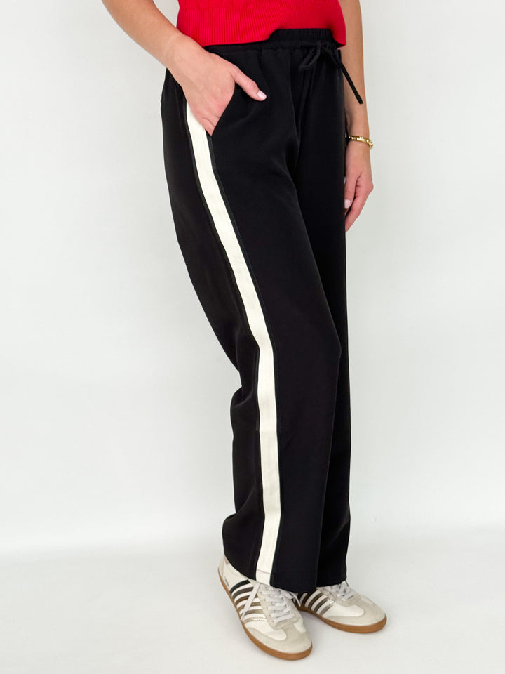 Cara - Side Stripe Wide Leg Pant