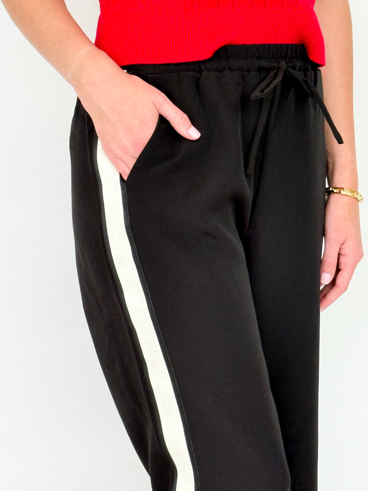 Cara - Side Stripe Wide Leg Pant