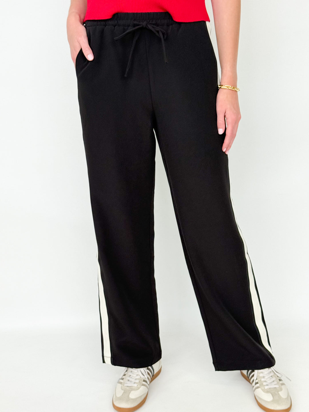 Cara - Side Stripe Wide Leg Pant