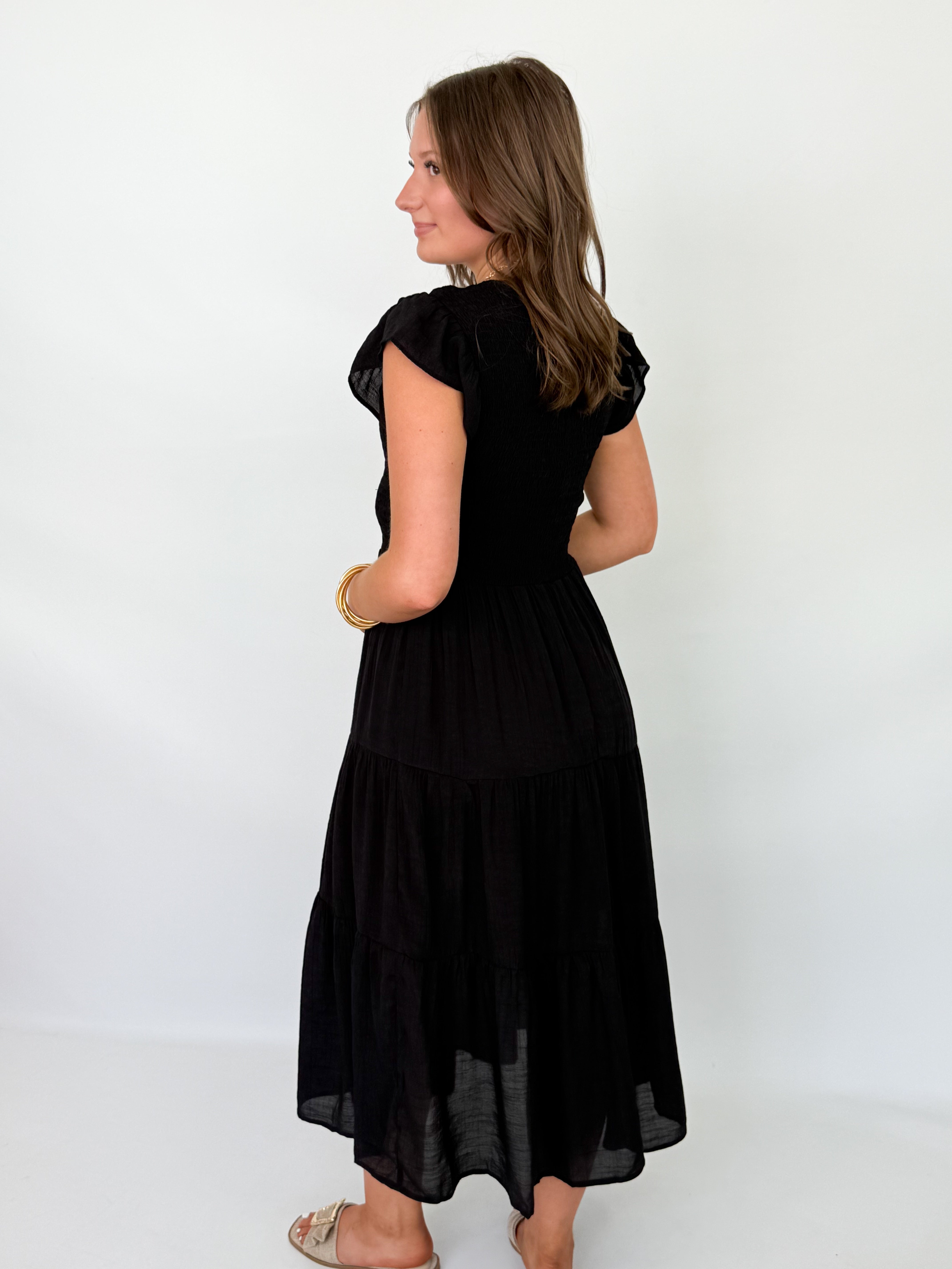 Crissy - Smocked Tiered Midi Dress