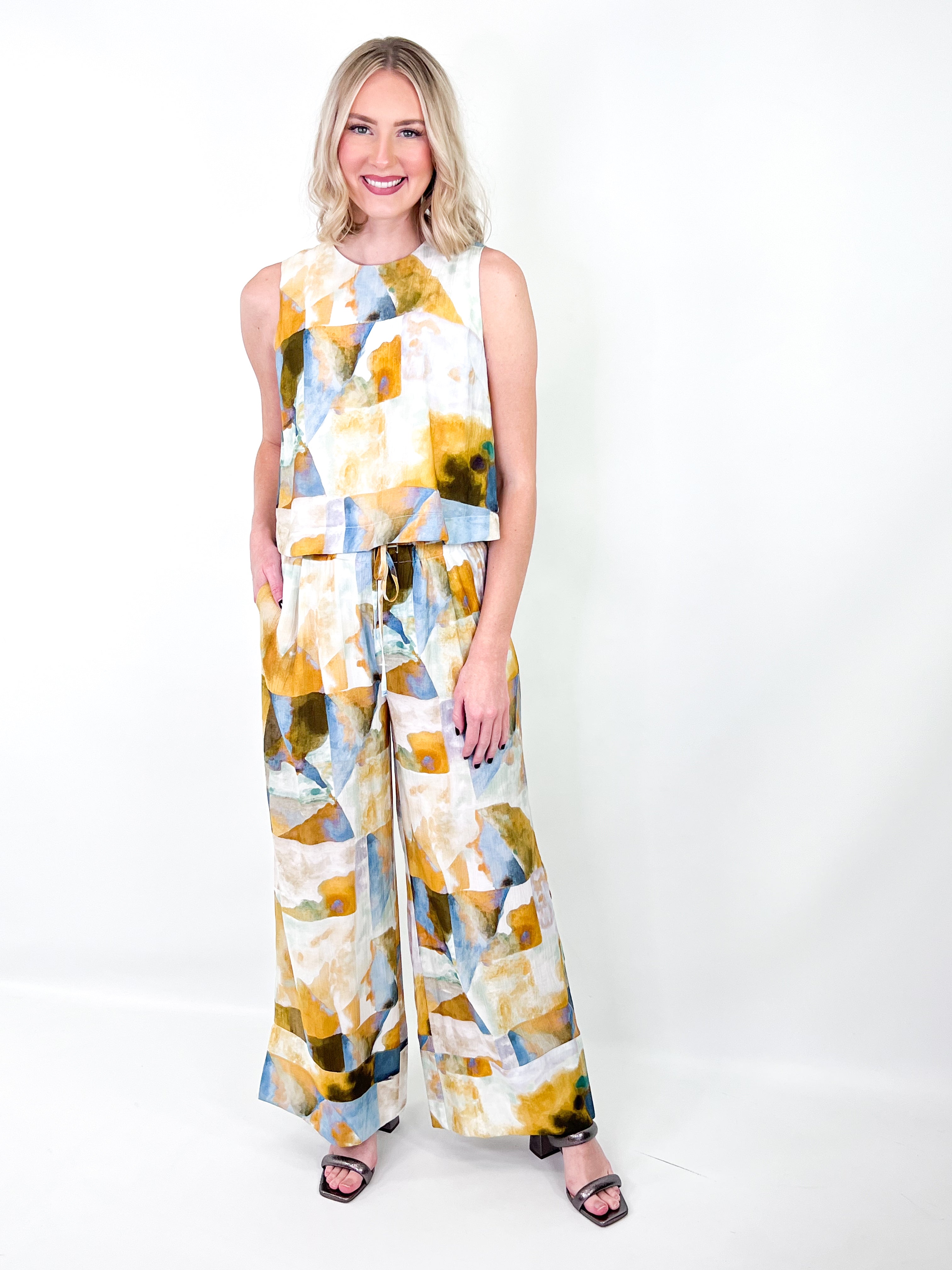 Camilla - Abstract Two-Piece Pant Set