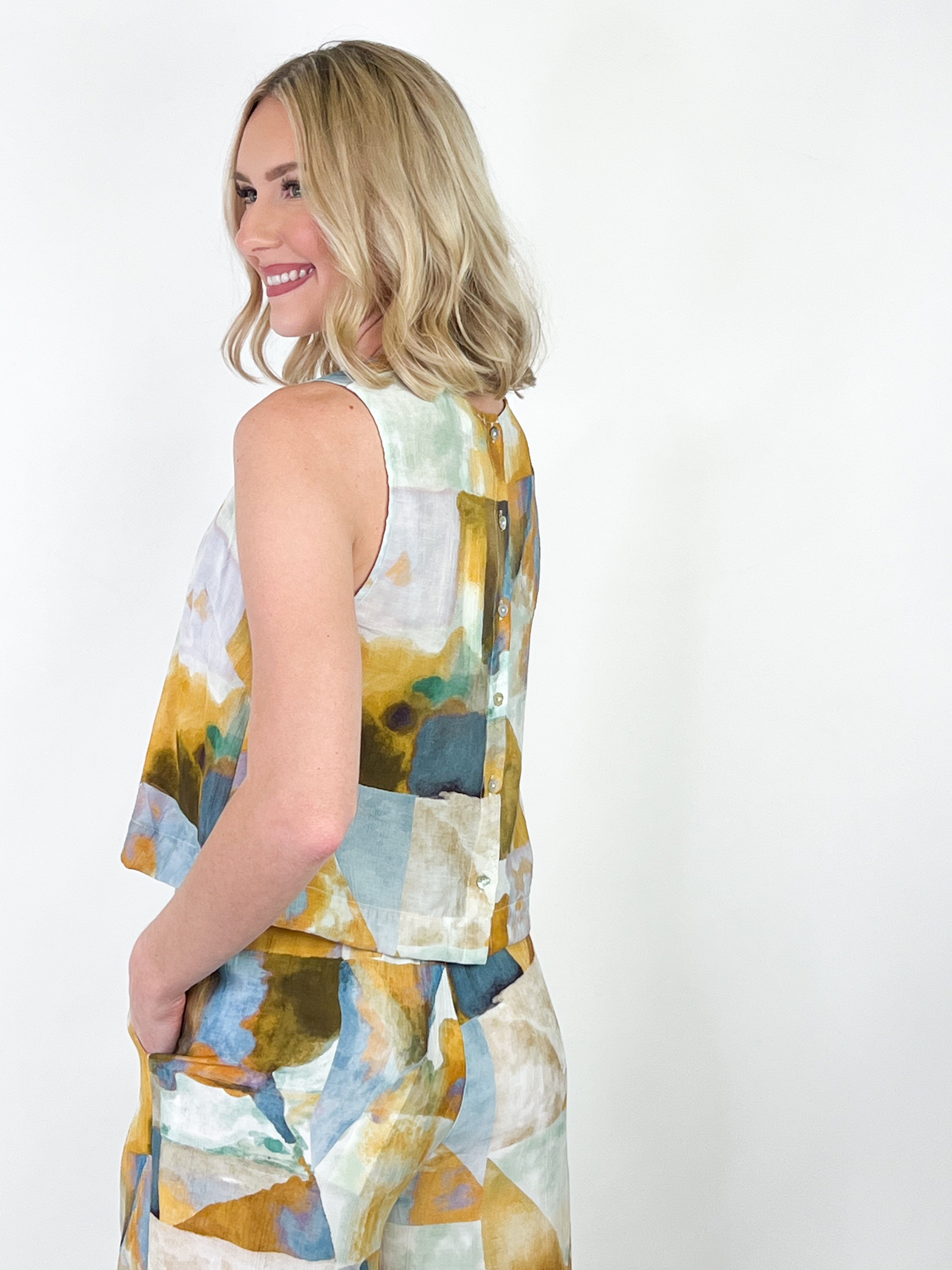 Camilla - Abstract Two-Piece Pant Set