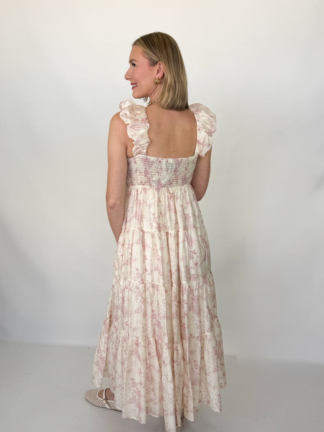 Skylar - Floral Sleeveless Maxi Dress (Pink)