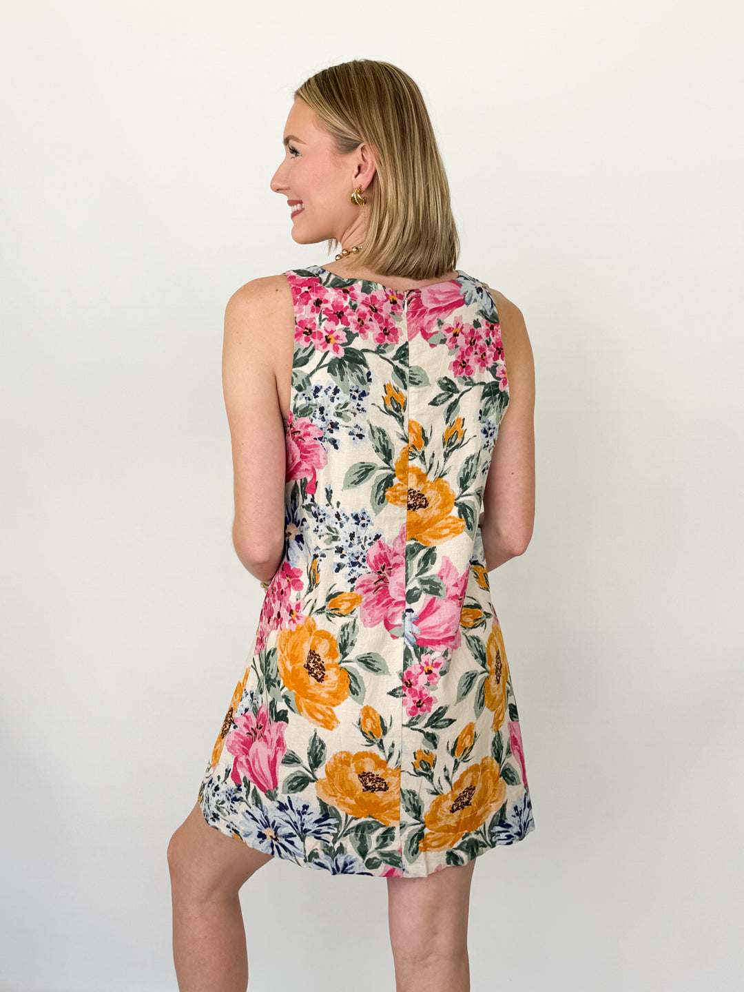 Emma - Floral Sleeveless Mini Dress