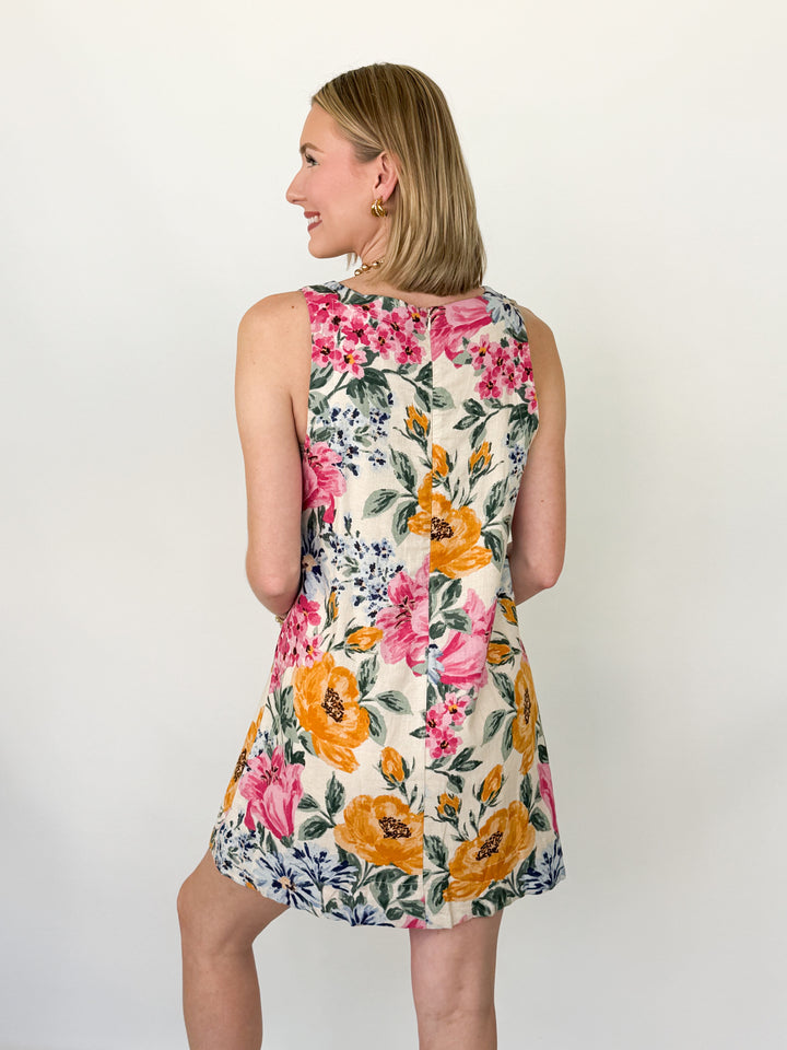 Emma - Floral Sleeveless Mini Dress