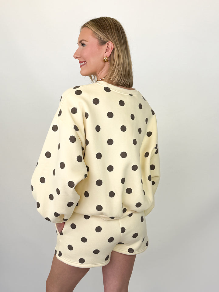 Tatum - Pale Yellow Polka Dot Set