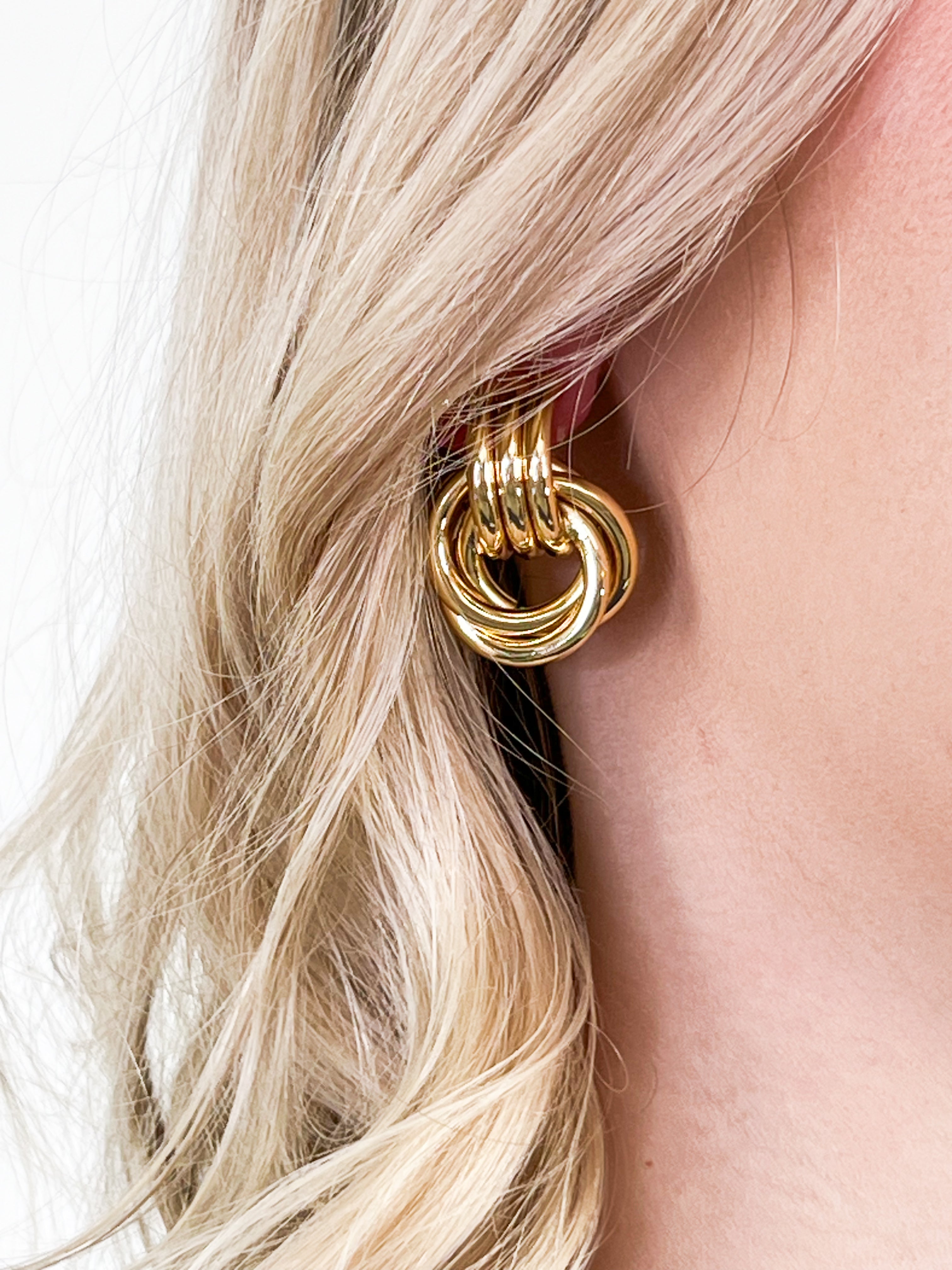 Evelyn - Triple Knot Earrings (Gold)