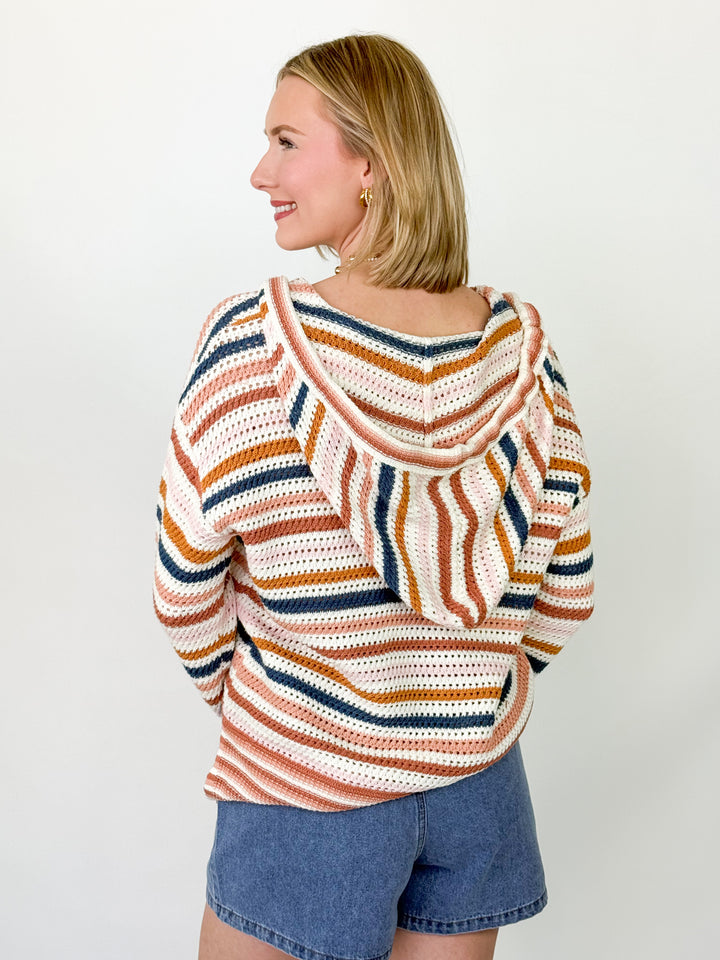 Anna - Crochet V-Neck Hoodie