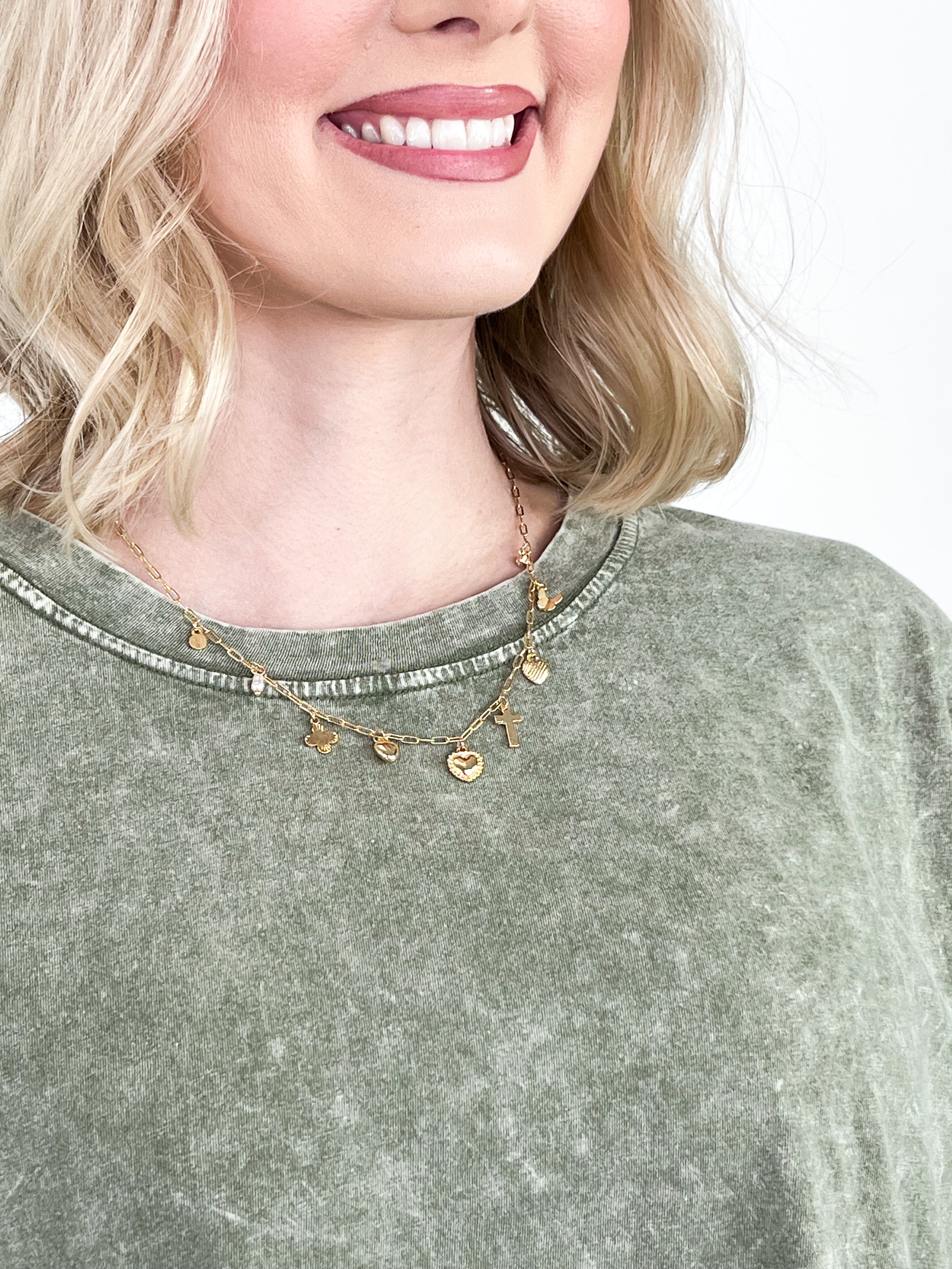 Juliet - Gold Charm Necklace